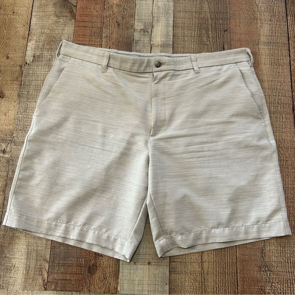 Callaway Men's Performance Golf Shorts 40 Khaki Heather Space Dye Stretch